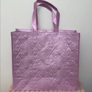 T.J. Maxx Viral 💕Valentine’s💕Hearts & Bow Pattern🎀Reusable Lavender Tote NEW